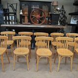 Old bistro chairs in curved beech from the 1950s