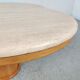 Table basse vintage "nuage" en travertin, années 80