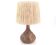 Sésame Vallauris ceramic lamp, raffia lampshade, 1970s