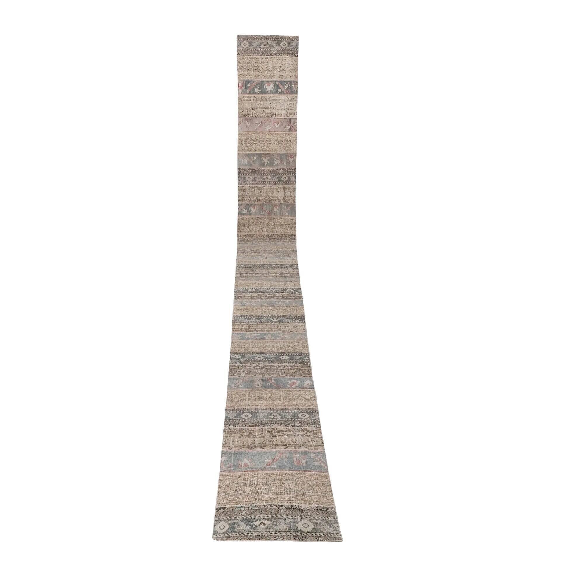 Vintage Turkish hallway rug 75x1 cm