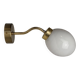 Antique small brass and opaline wall light vintage