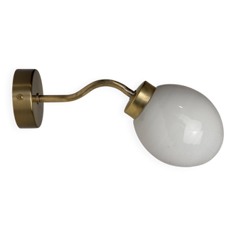 Antique small brass and opaline wall light vintage