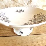 Antique compotier in rustic iron earth