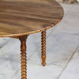 Louis Philippe turned wood drop-leaf table