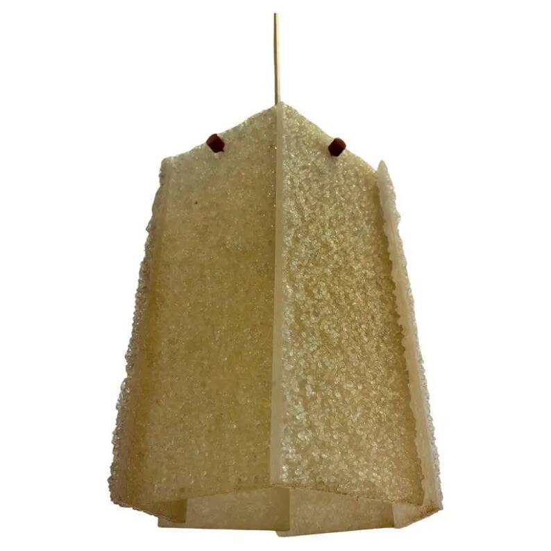 Plastic Epoxy Resin Mid Century Pendant, Czechoslovakia, 1970s