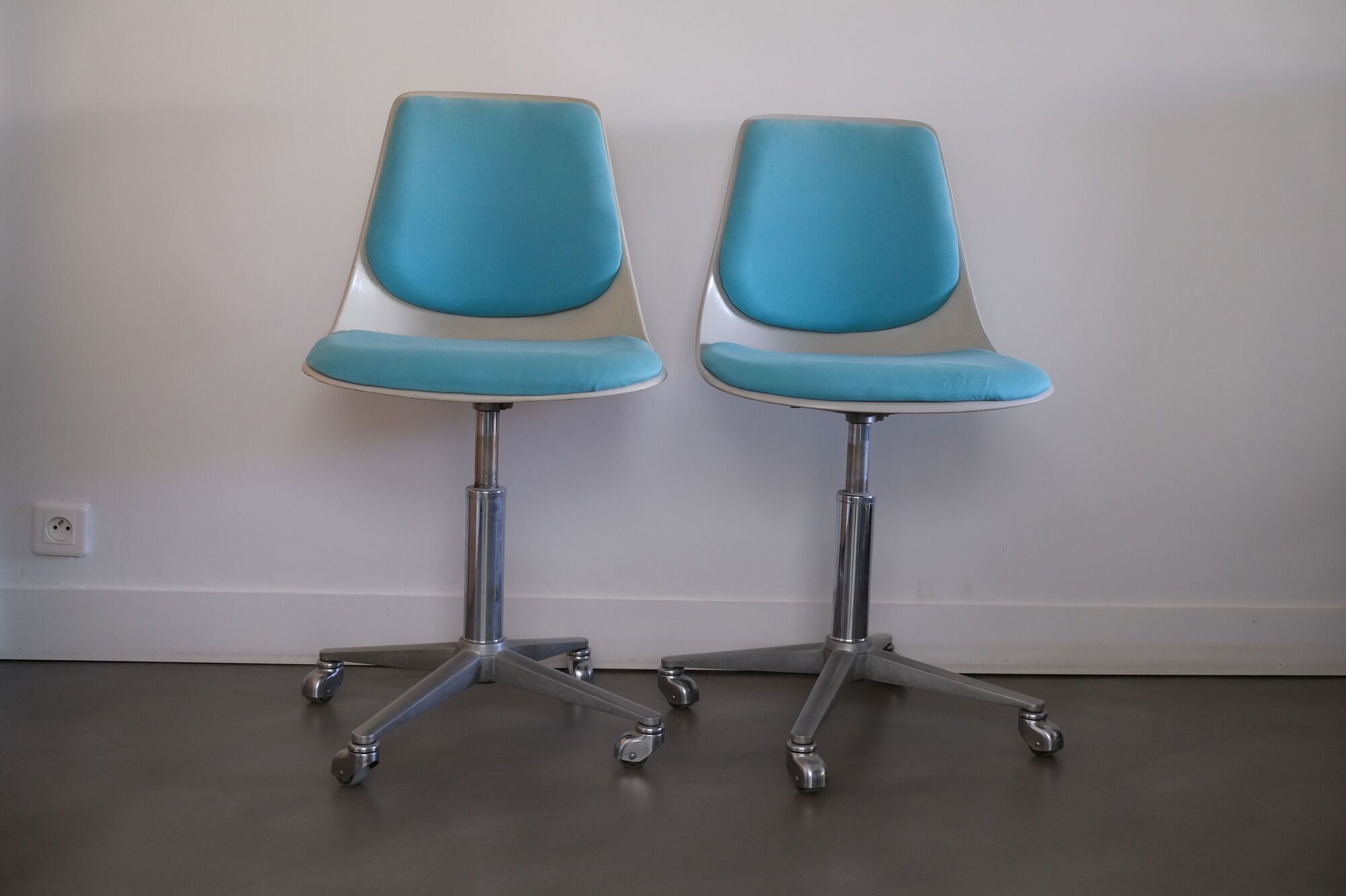 Paire de chaises de bureau Georg Leowald pour wilkhahn