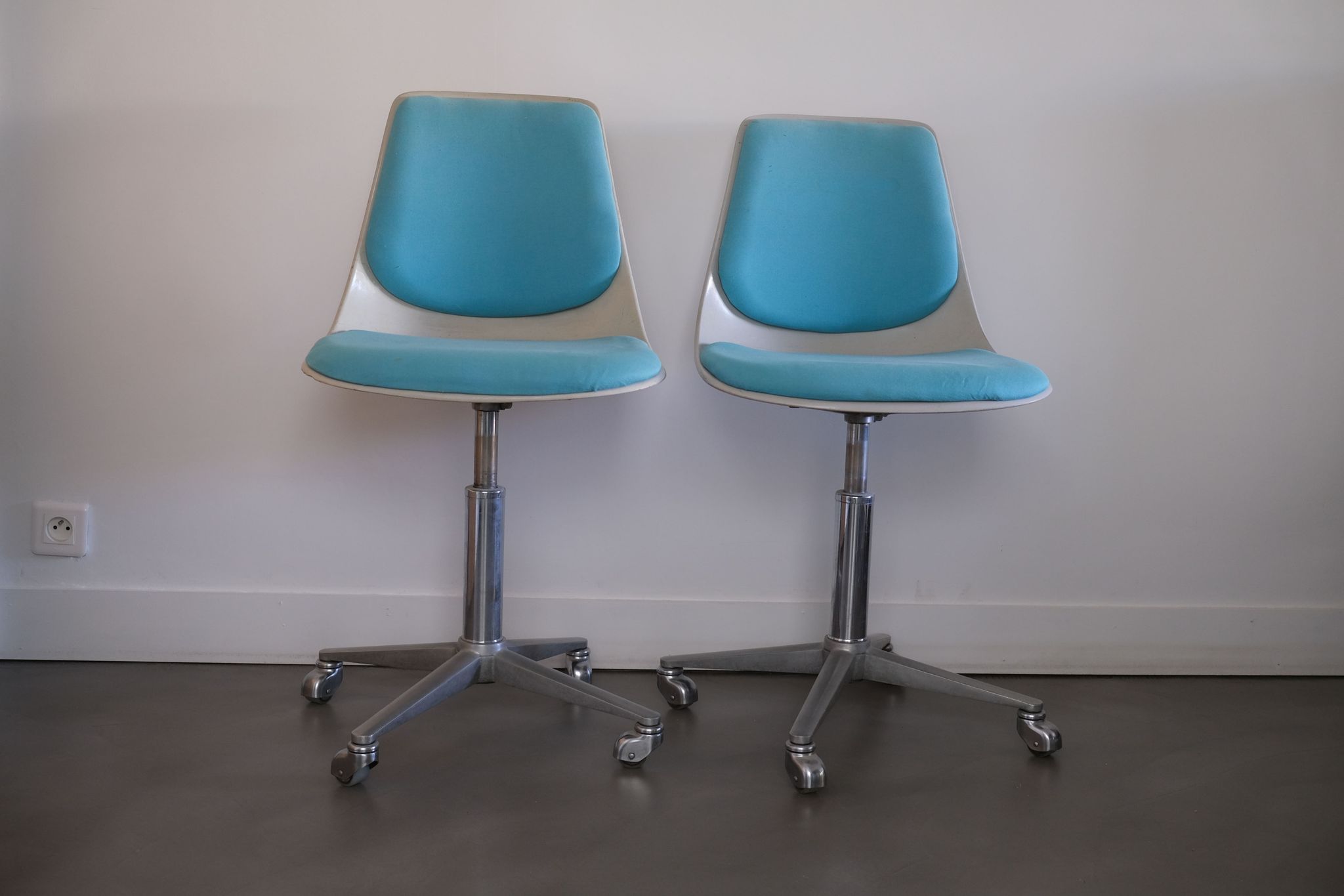 Paire de chaises de bureau Georg Leowald pour wilkhahn