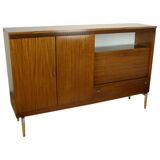 Vintage Mid Century Highboard Cabinet Drawer and Doors Teak Veneer 200cm