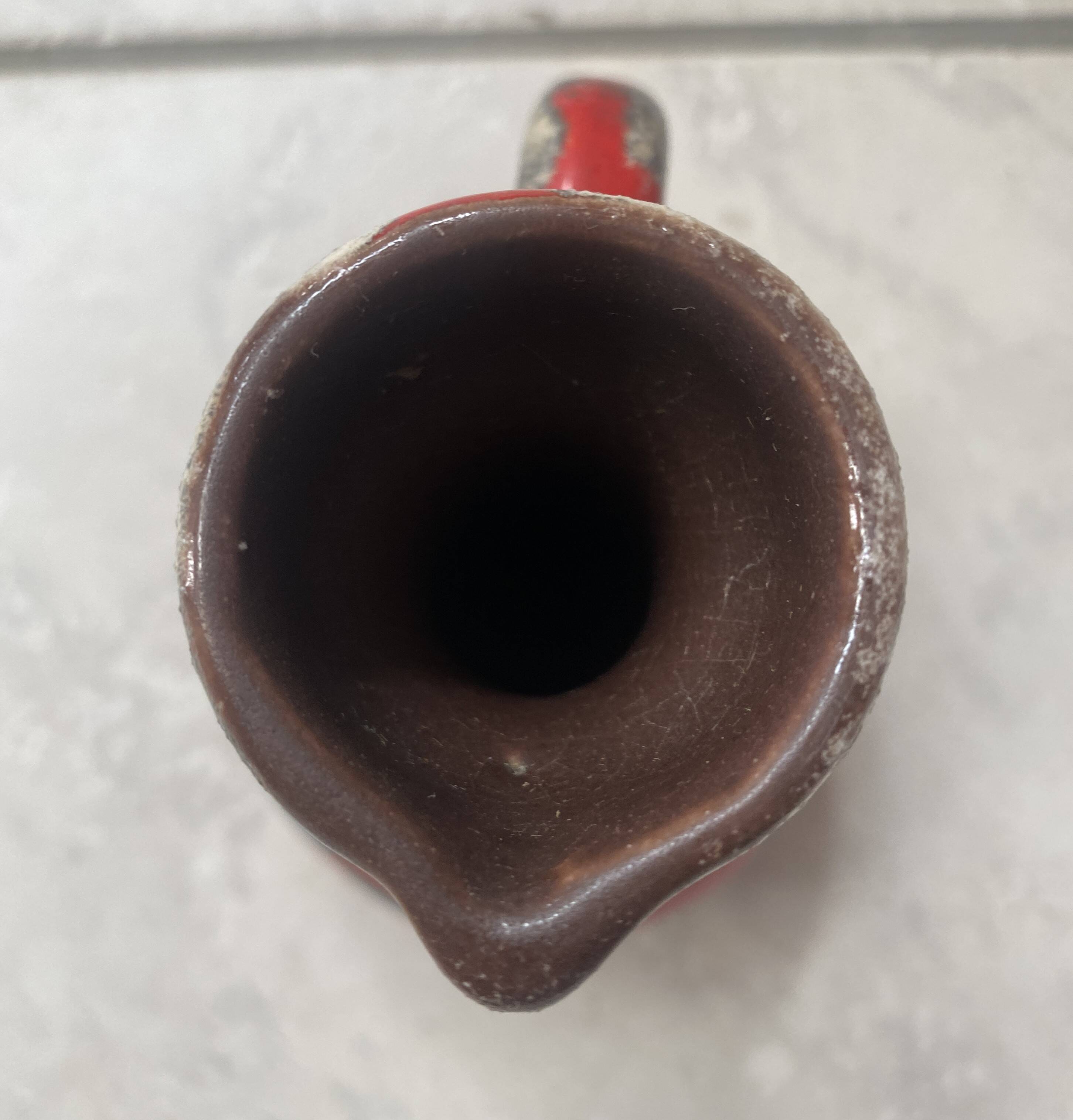 Red fat lava vase by Jopeko model 7201-21