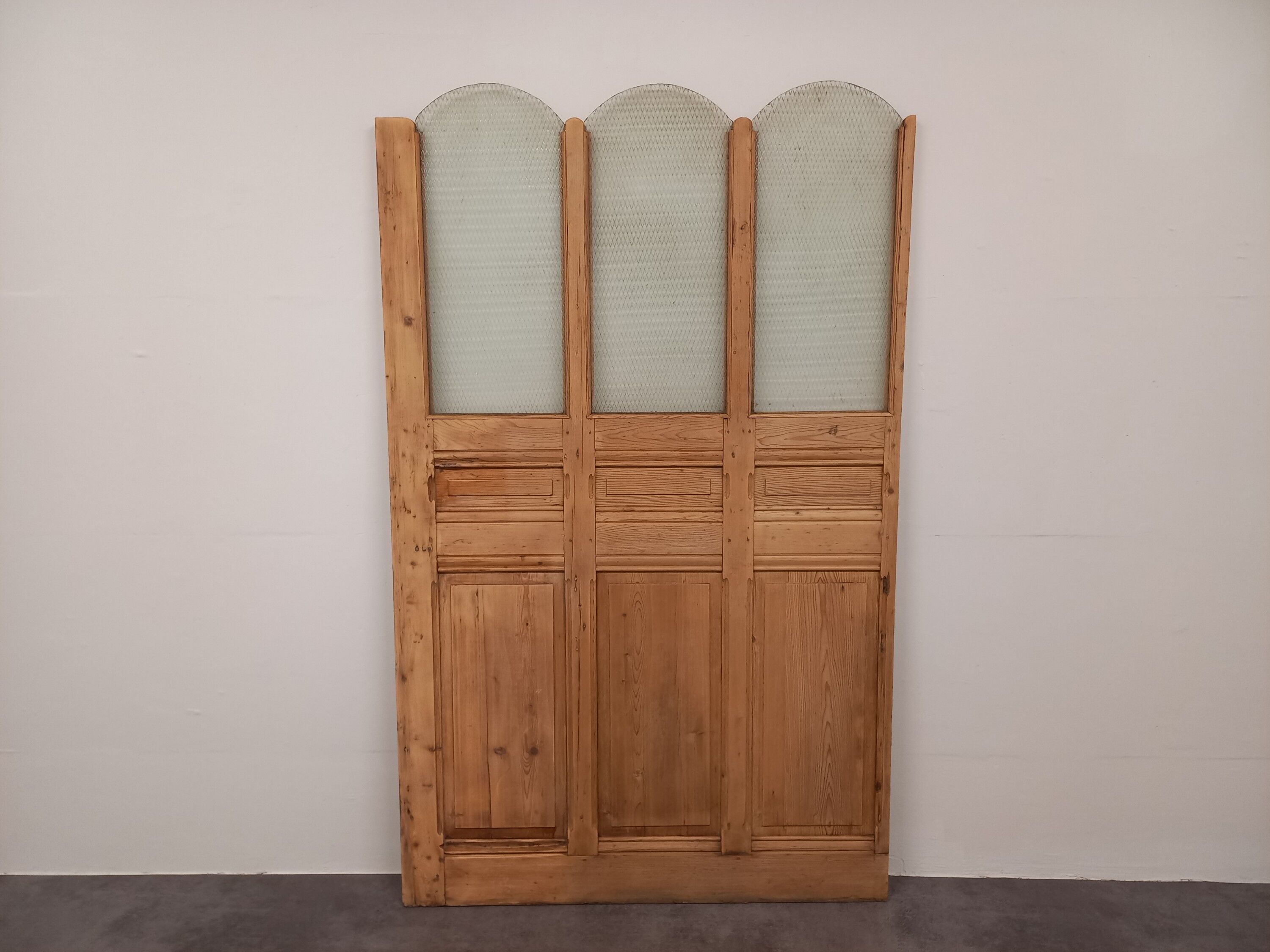 Partition in wood and glass 128 cm