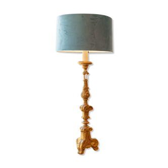 19th century carved gilded wood lamp