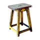 Ancien tabouret d'atelier en teck birman