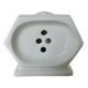 Art Deco soap dish in white porcelain