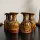 Grès mazagrans - 6 stoneware foot glasses - migeon la borde (cher)
