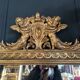 Napoleon iii period fireplace mirror in golden wood with putti decor - 19th century
