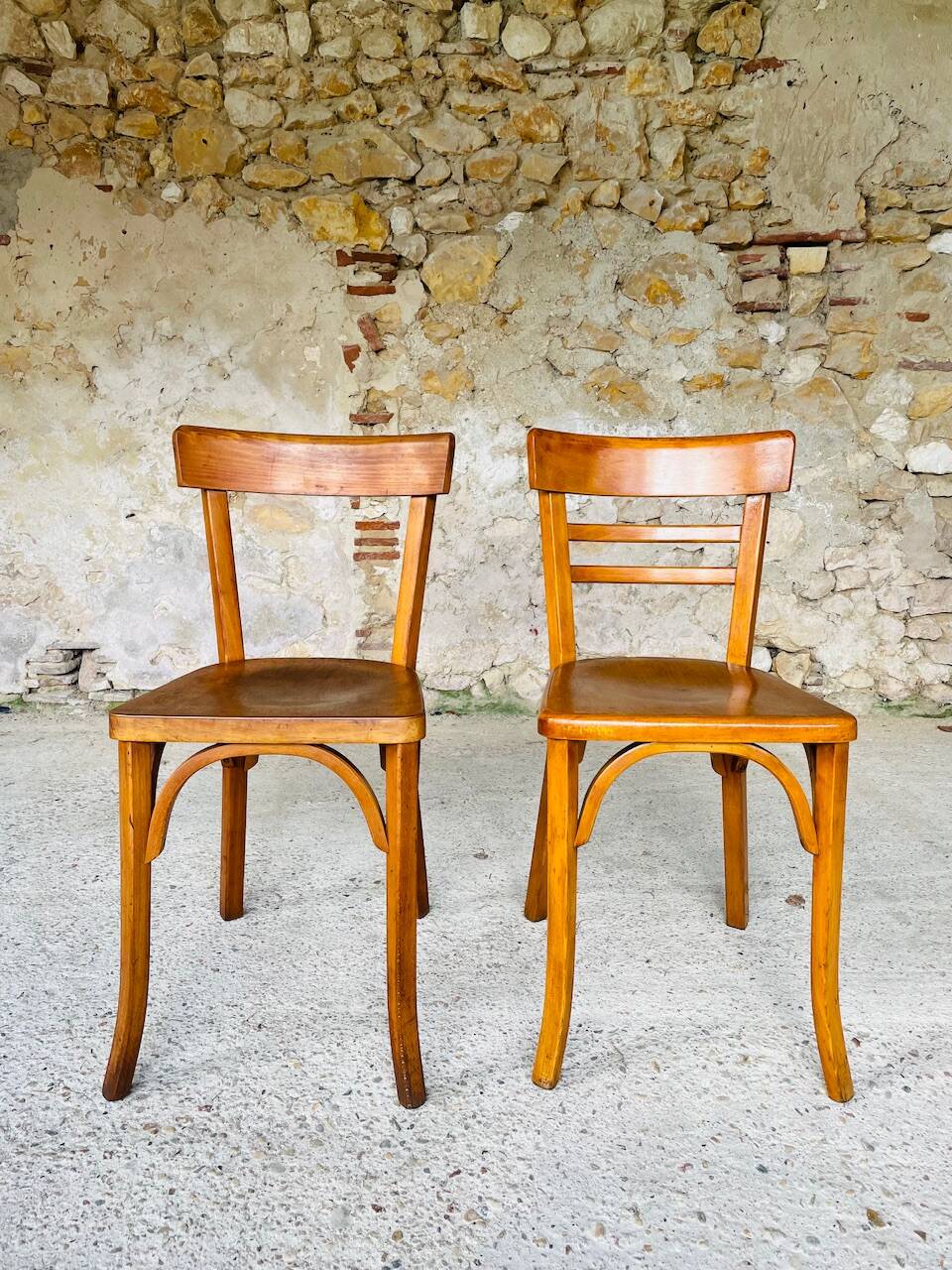 Pair of Baumann bistro chairs, circa 1950's