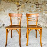 Pair of Baumann bistro chairs, circa 1950's