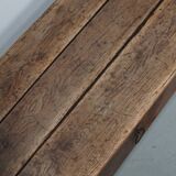 Table basse rustique en châtaignier de style ferme espagnole du XVIIIe siècle