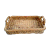 Vintage rattan tray