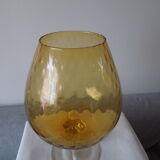 Glass ball foot vintage ochre
