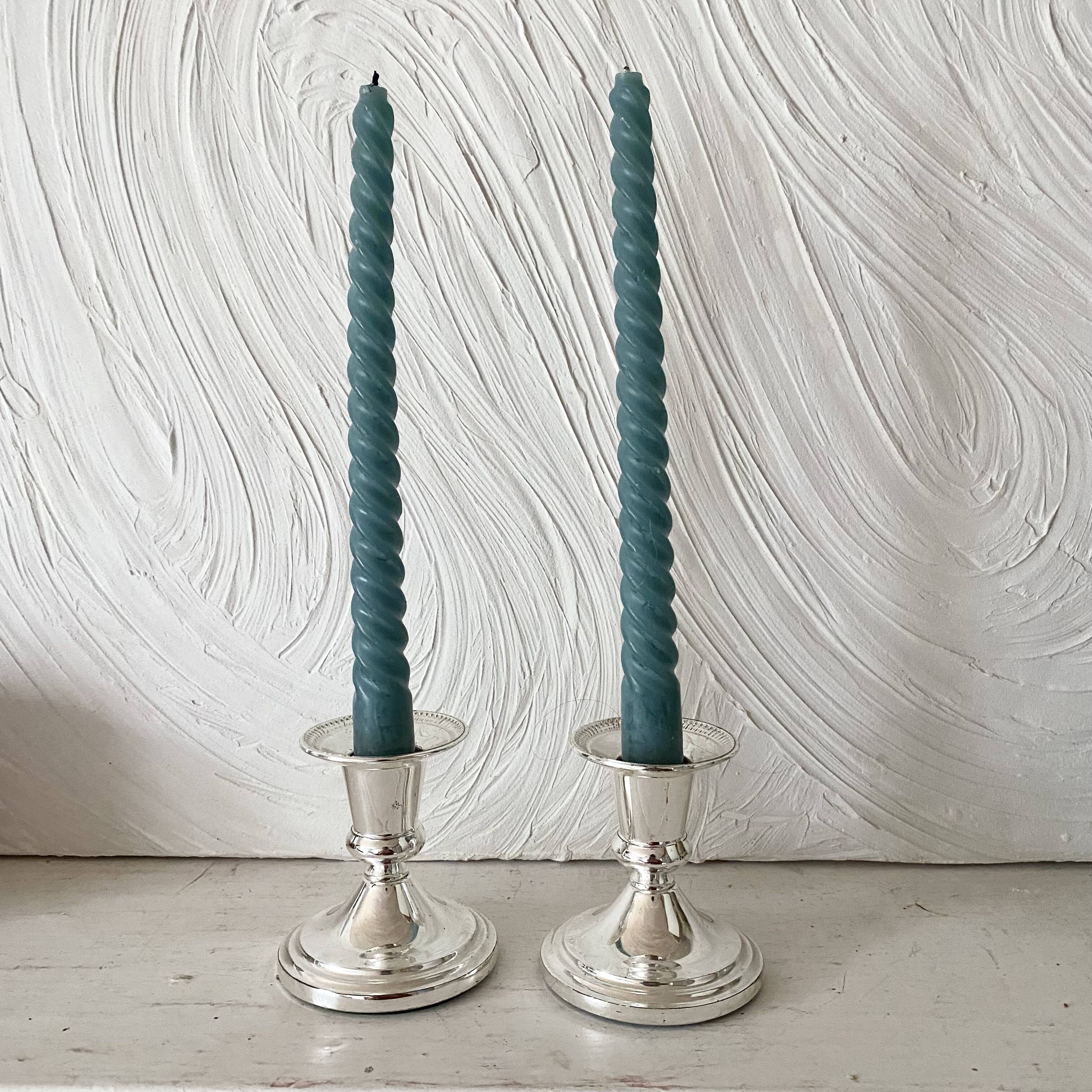 Silver candle holders