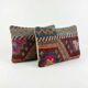 Set of 2 vintage kilim cushion covers 36x51 cm