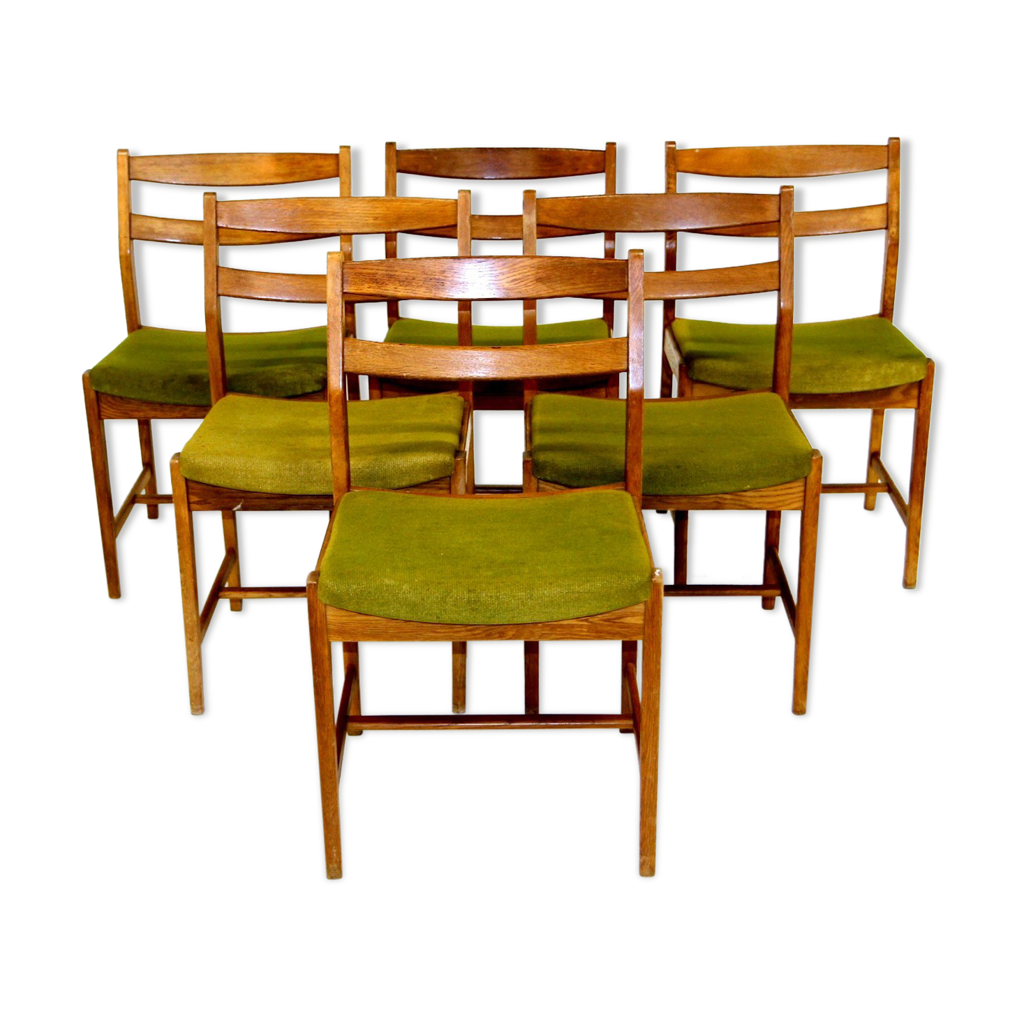 Set of 6 chairs "Ulvö" in oak, Erik Wörtz, Möbel-IKÉA, Sweden, 1960