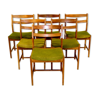 Set of 6 chairs "Ulvö" in oak, Erik Wörtz, Möbel-IKÉA, Sweden, 1960