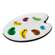Ceramic cheese platter by Elchinger, 1950s, palette.