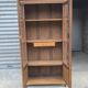 Art Deco display case in blond oak