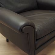 Brown leather armchair, Danish design, 1960s, designer: Aage Christiansen,