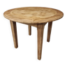 Ancienne table ronde chêne années 60 95 cm