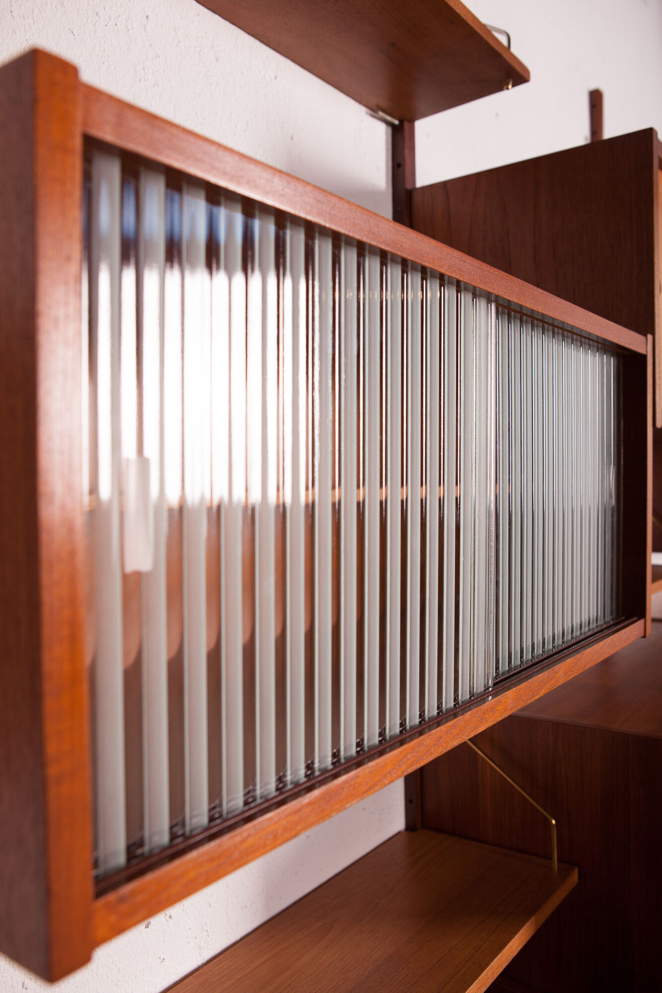 Mid century danish teak modular wall unit, 1960s