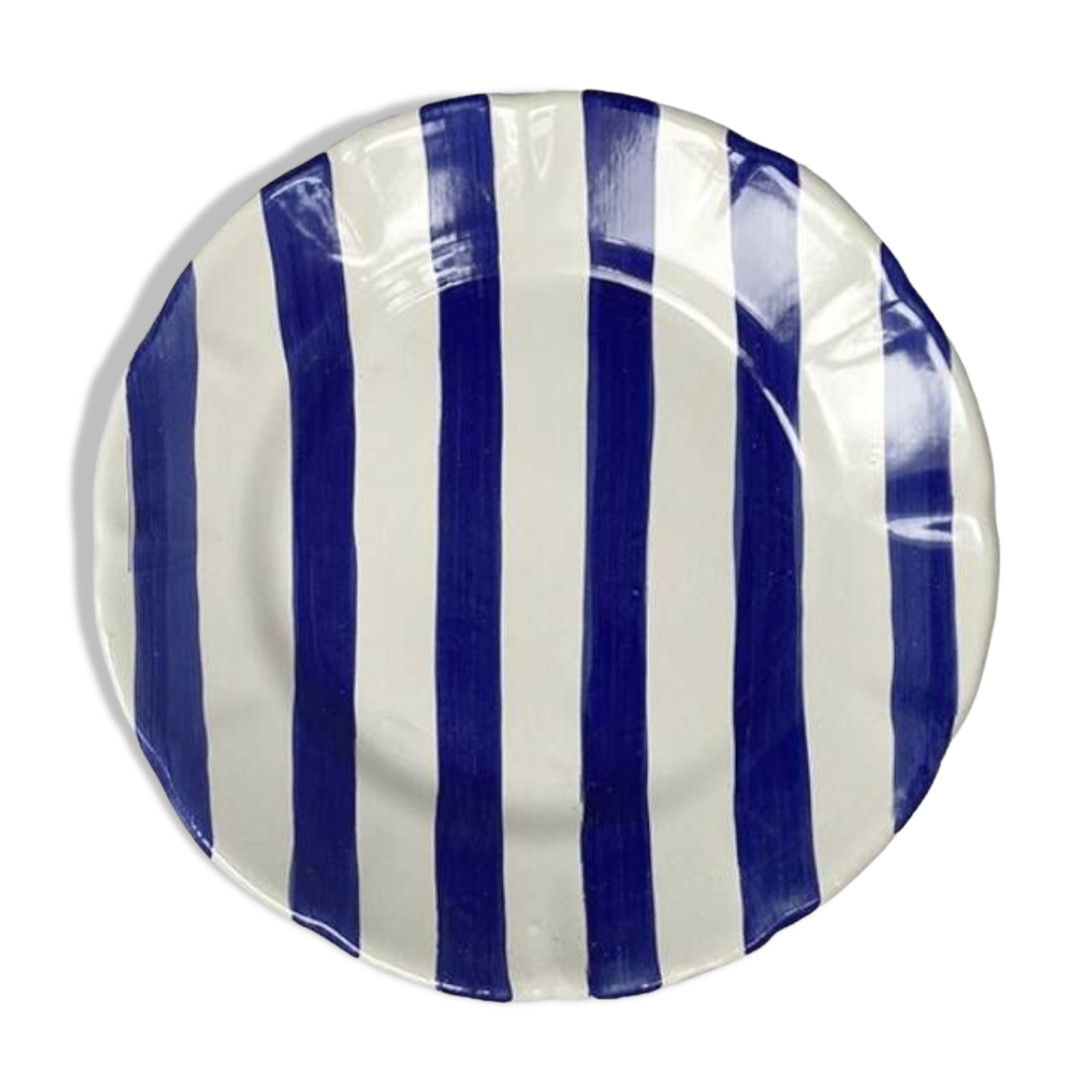 Blue striped plate 25cm