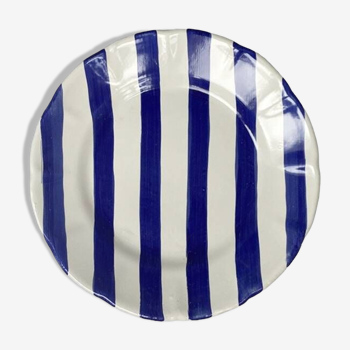 Blue striped plate 25cm