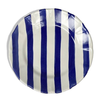 Blue striped plate 25cm