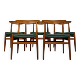 5 chaises danoises en W2 teck par Hans J. Wegner pour CM Madsen, années 1950