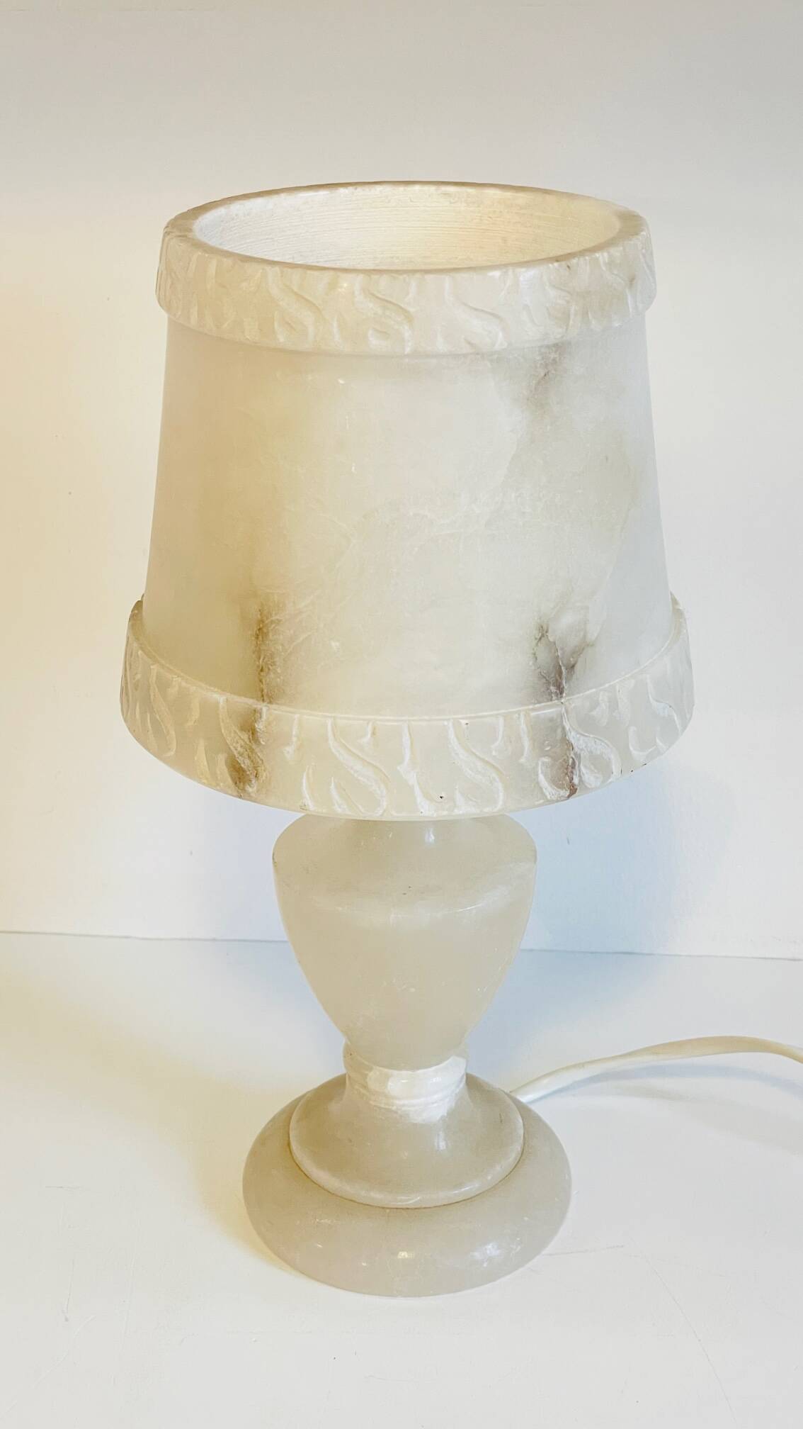 ALABASTER Marble Lamp 1970s