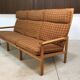 3-seater highback Capella sofa in oak by Illum Wikkelsø, Denmark 1960s