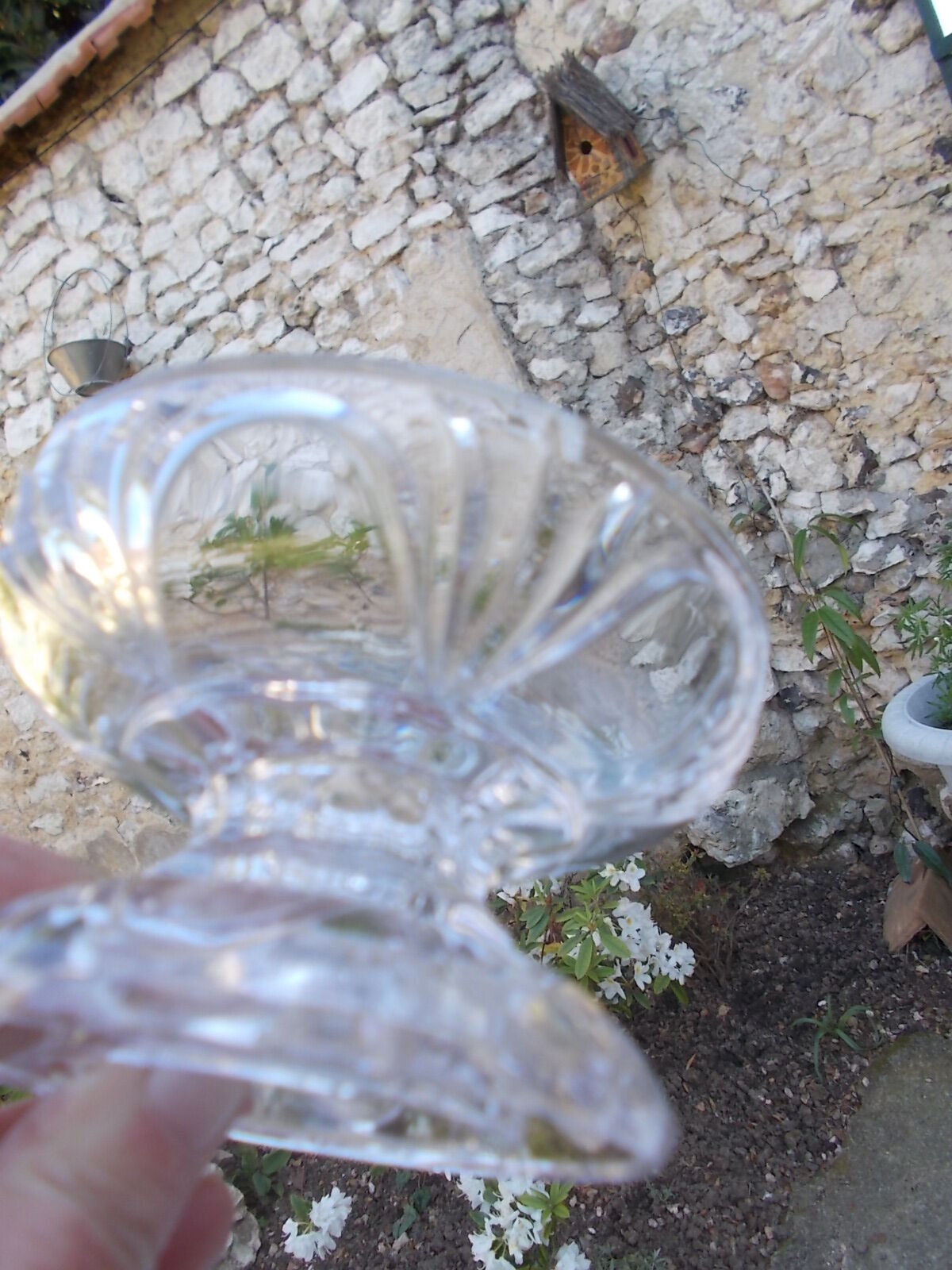 Pair of glass candlesticks