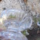 Pair of glass candlesticks