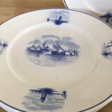 Series of 11 flat plates, Dutch earthenware, early XX
