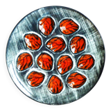 Hand-painted oyster and shellfish presentation plate from Pornic.