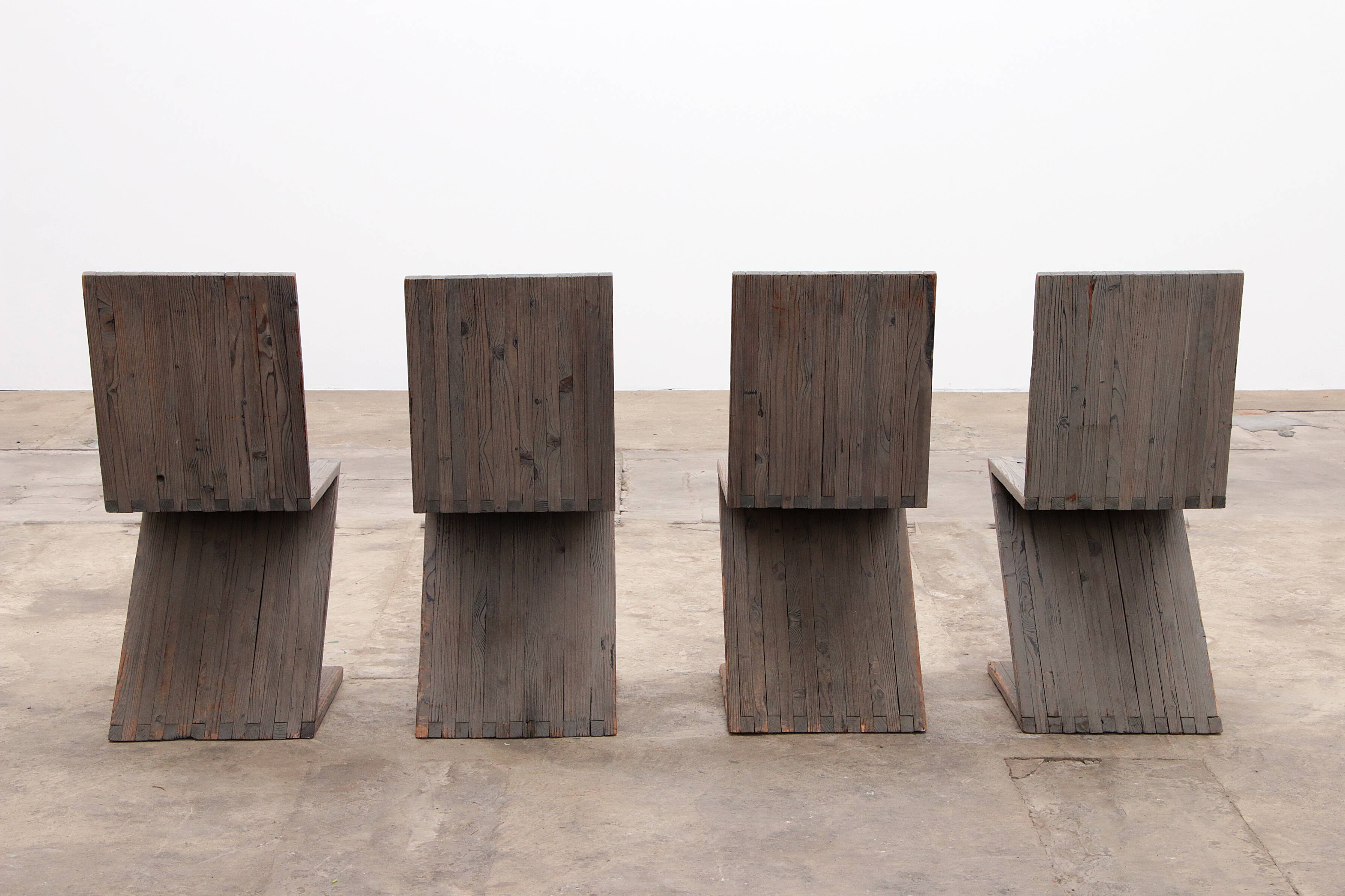 Rietveld Zigzag Chair - Classic Design Furniture in American Pine 1950