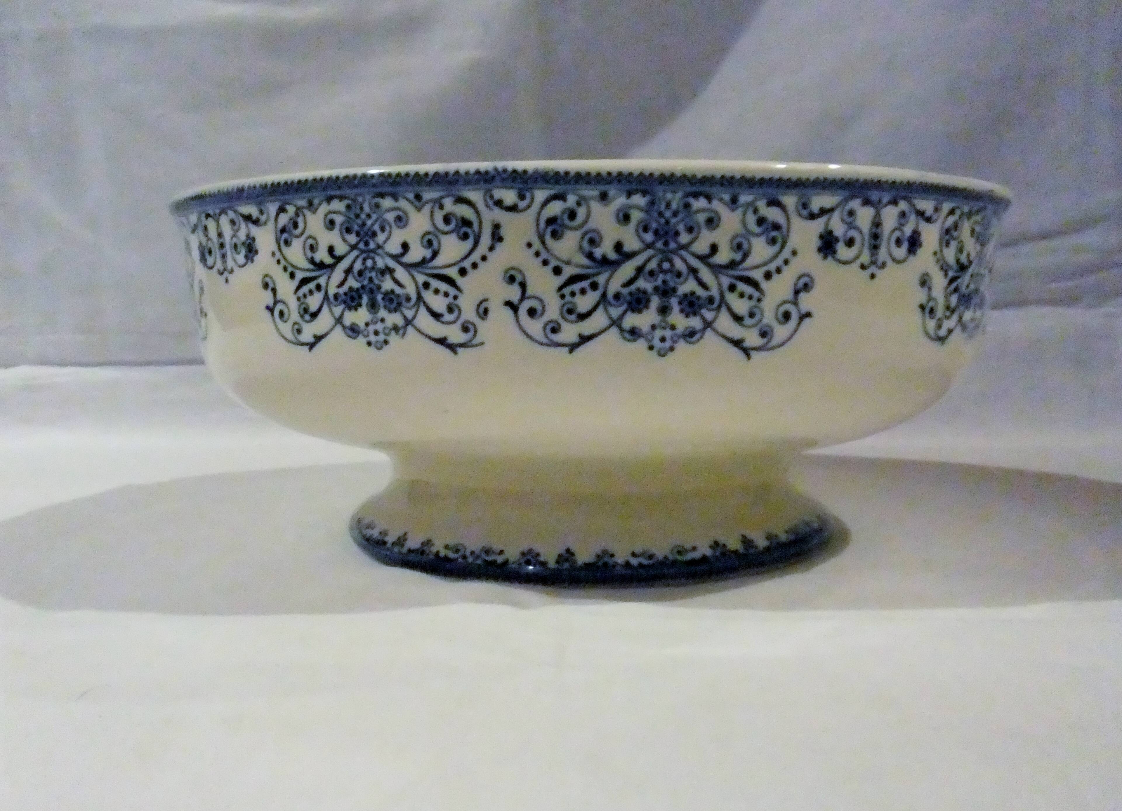 Old salad bowl Boulenger Choisy Le Roi earthenware art Moustiers