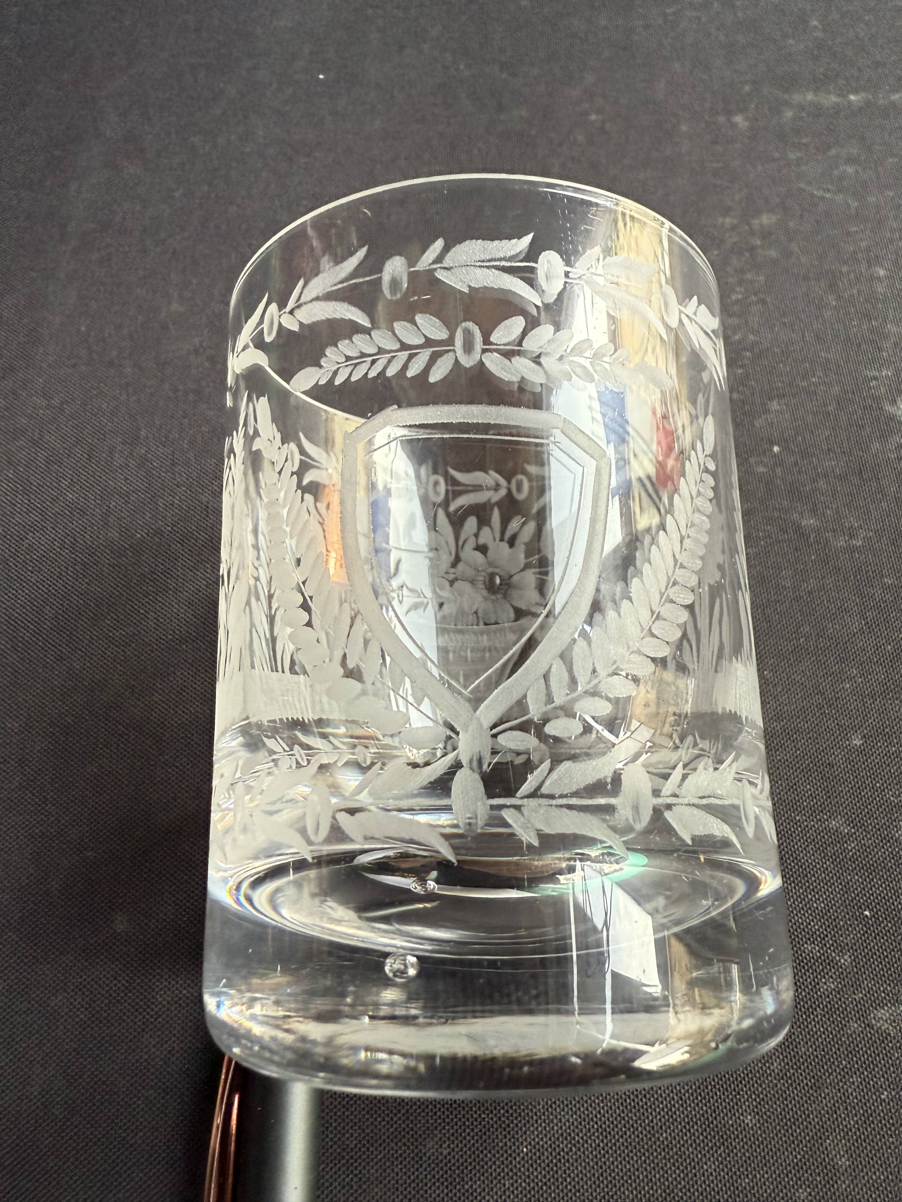 2 Whiskey Glasses – Engraved Crystal