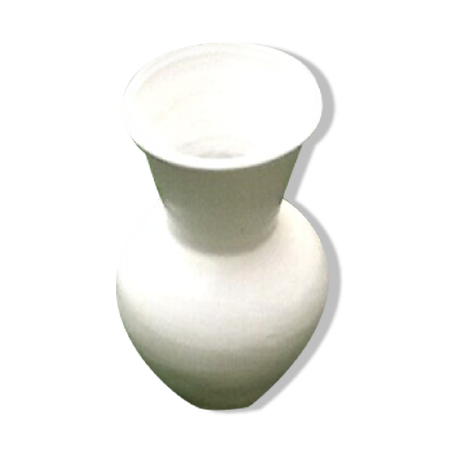 Vase blanc forme balustre terre cuite / céramique