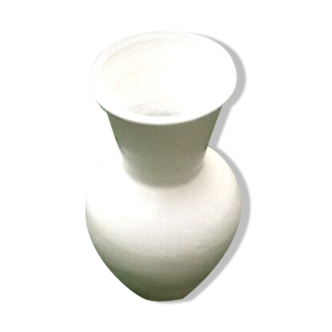 Vase blanc forme balustre terre cuite / céramique