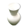 Vase blanc forme balustre terre cuite / céramique