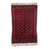 Tapis Vintage Tekke Turkmène Fait Main en Laine – Années 1960 – 126 x 188